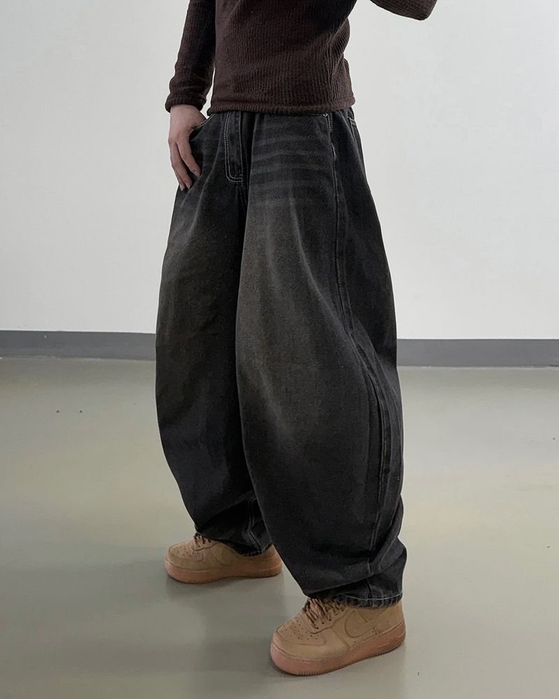Kino Double Cat Washing Balloon Denim