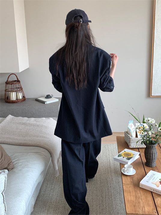 PAPERMOON PIN STRIPE PLEATE TROUSER