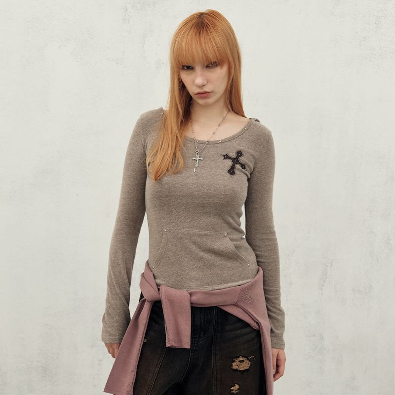 MIDNIGHT MOVE（ミッドナイトムーブ）の「sl cross hood (beige)（Tops）」