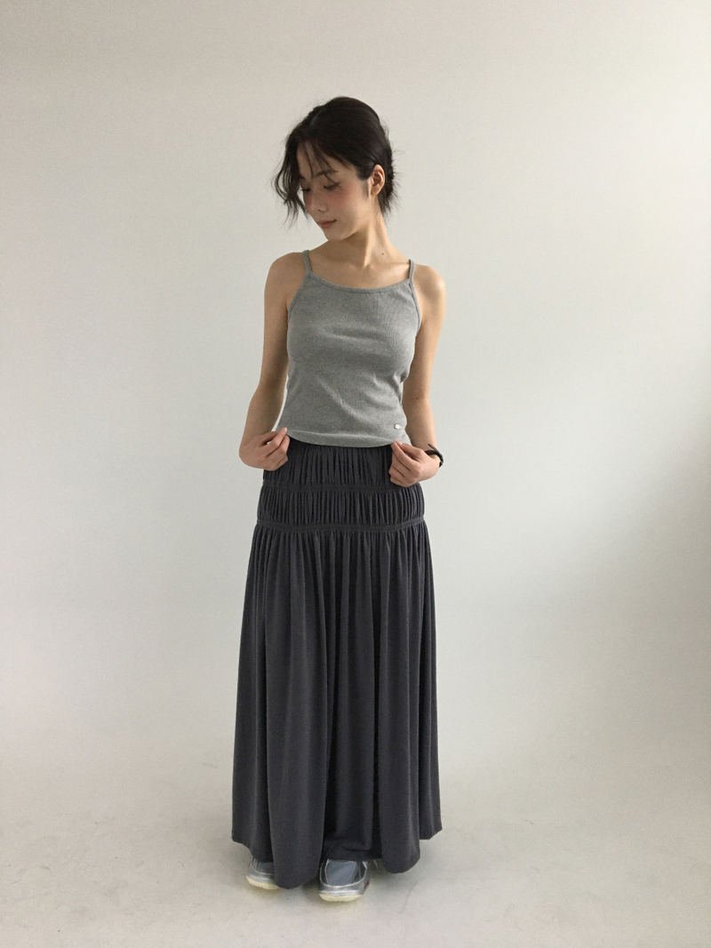 Sor Shirred Long Skirt (4color)