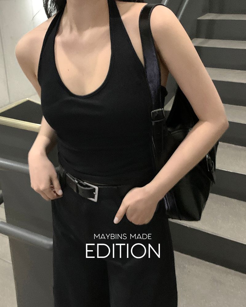 [MADE] Rum halter‑neck sleeveless