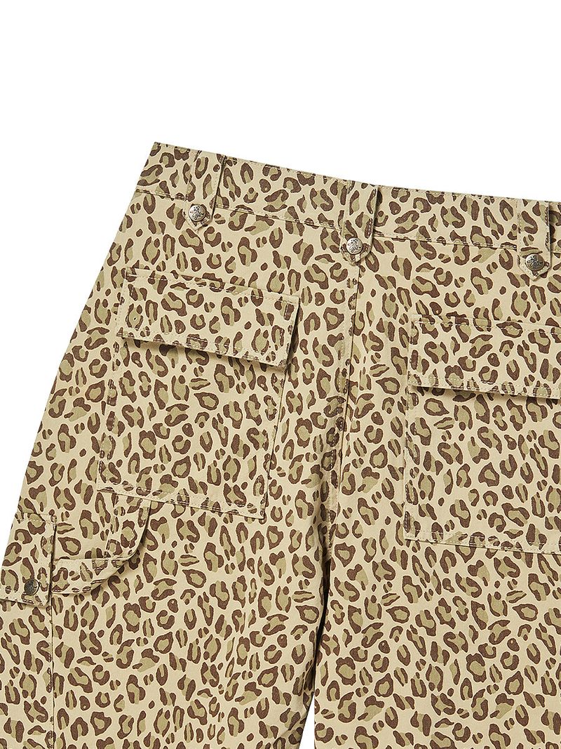 PATTERN CARGO HALF PANTS (LEOPARD)