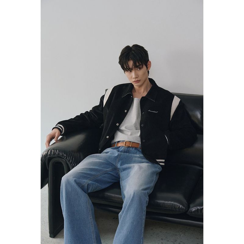 Signature varcity jacket(Black)