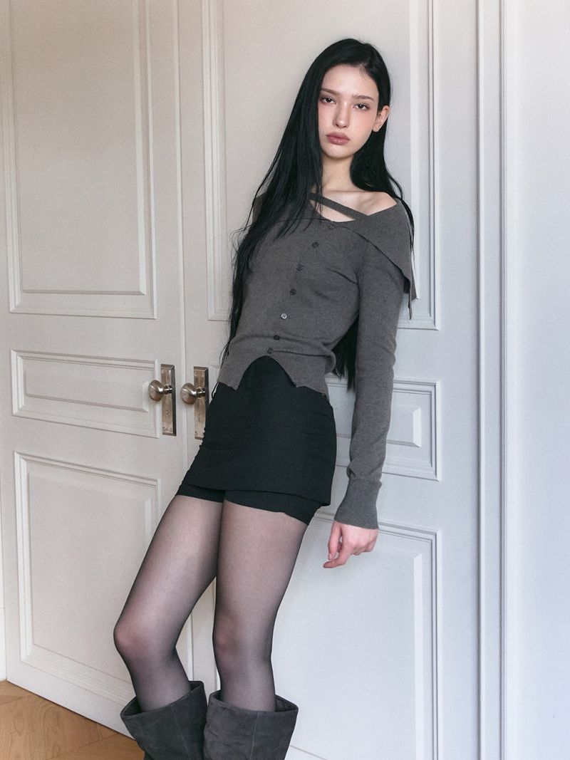 Sailor strap knit (Charcoal)