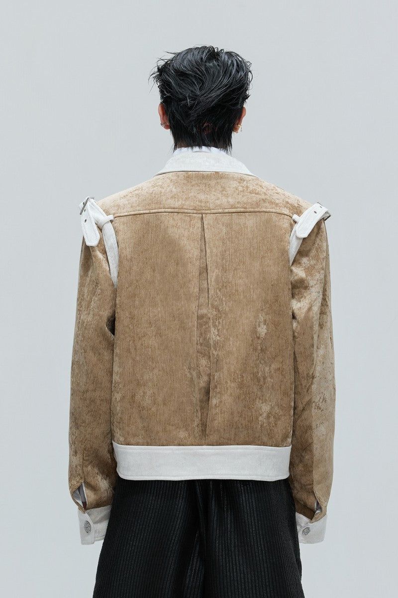 Silk Velvet Contrast Pocket Jacket