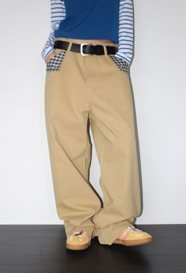 AAKE(アケ)の「HIDDEN CHECK WIDE PANTS(Pants)」