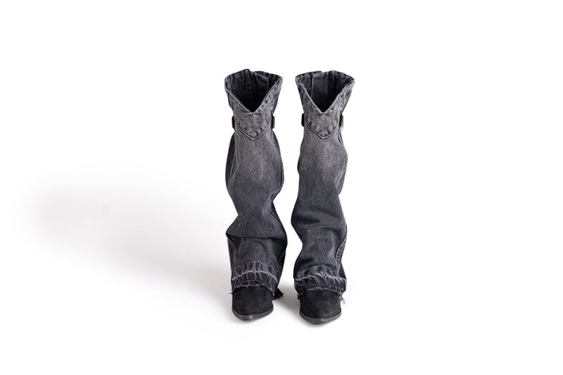 DENIM LEG WARMER (BLACK)
