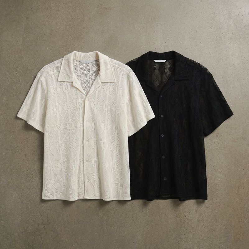 Geometric Openwork Shirt