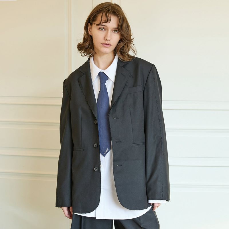 Cut-out overfit blazer