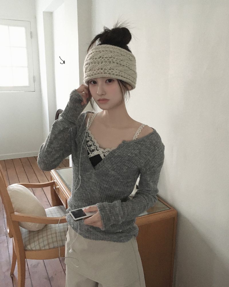 sotto wool button knit