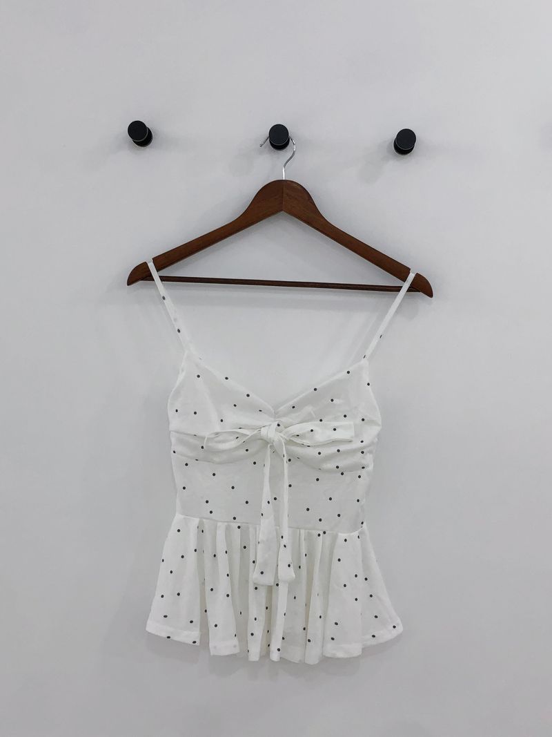 Dot Ribbon Top & Cardigan