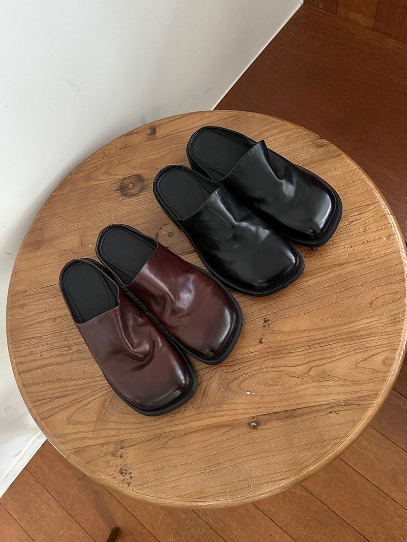 ASCLO Handmade Leather Deep Mules (2color)