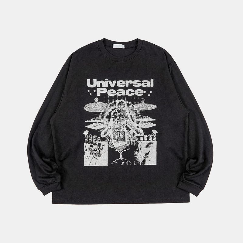 Universal peace printing long sleeve