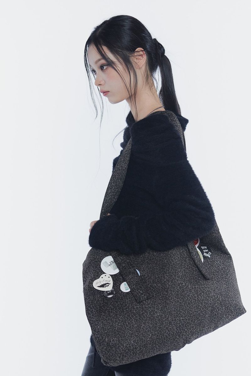 BELTED SHOULDER BAG leopard