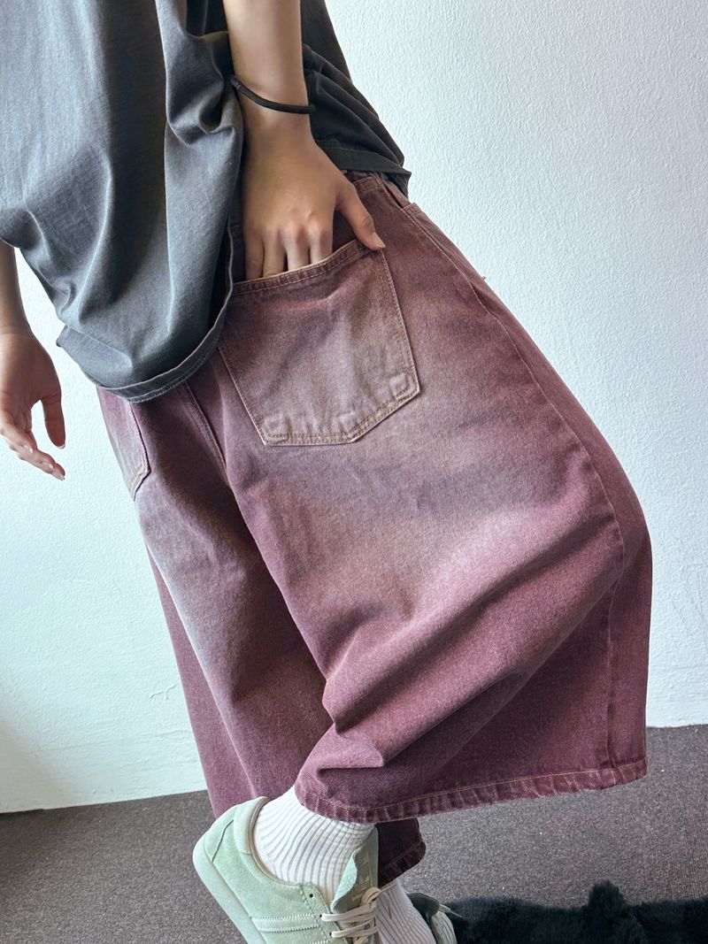 Britty Colored Washed Distressed Denim 3color