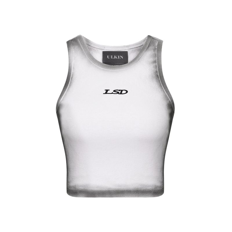 ULKIN（オルキン）の「[24SS LSD COLLECTION] Women's Spray Logo Recycle Sleeveless_White（Tops）」