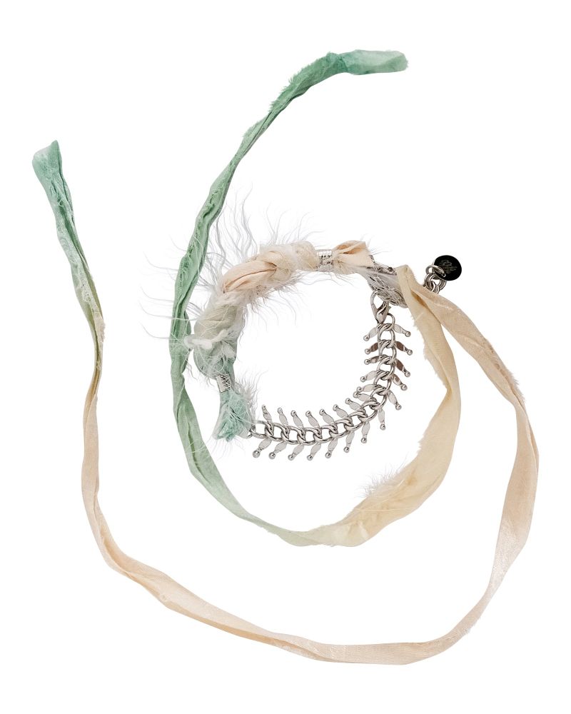 RURU（ルル）の「ラフスカーフブレスレット WHITE（アクセサリー）」