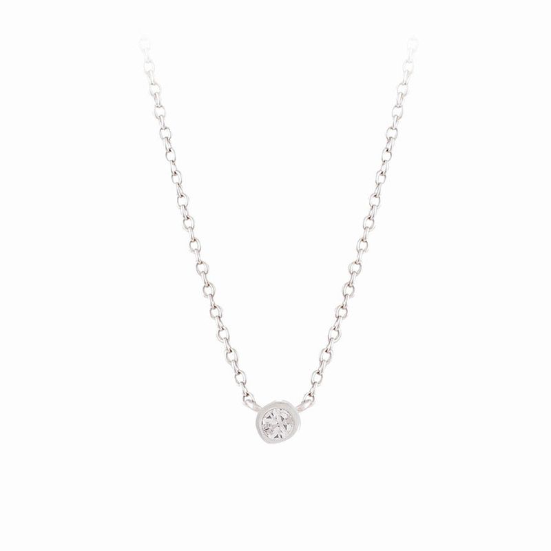 white bezel necklace