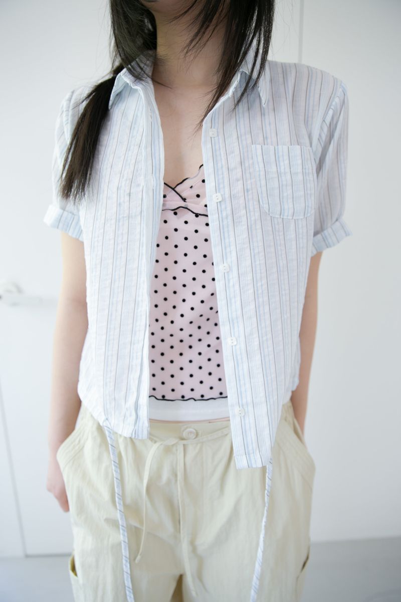 omoosoohy（オムスヒ）の「cool stripe roll-up sleeve shirts(3colors)（Tops）」