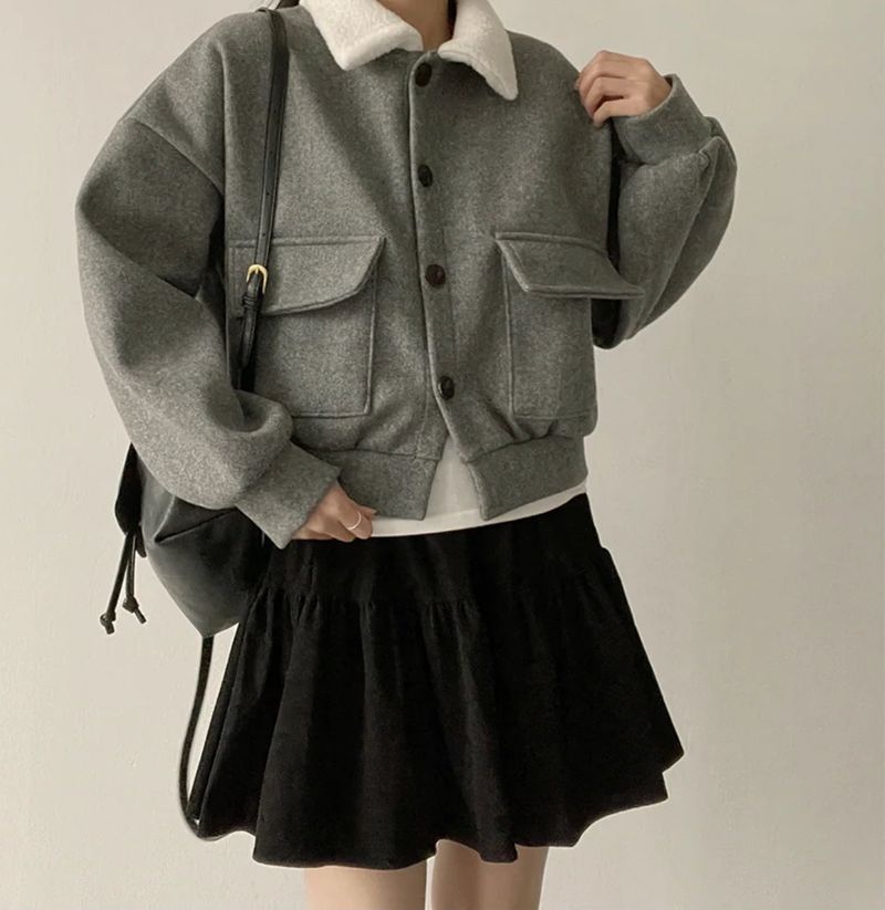 Polen corduroy flared miniskirt