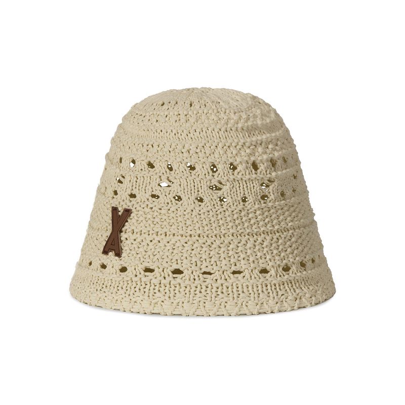 VA Patch Soft Knit Bucket Hat / Beige