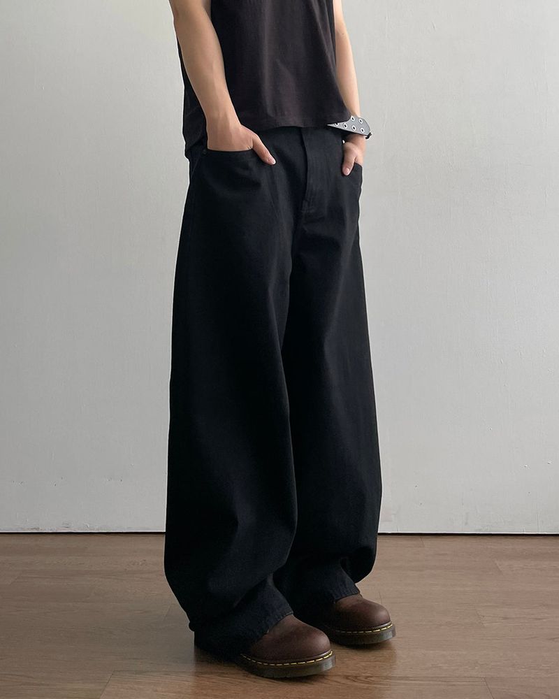 Goth Black Denim Pants