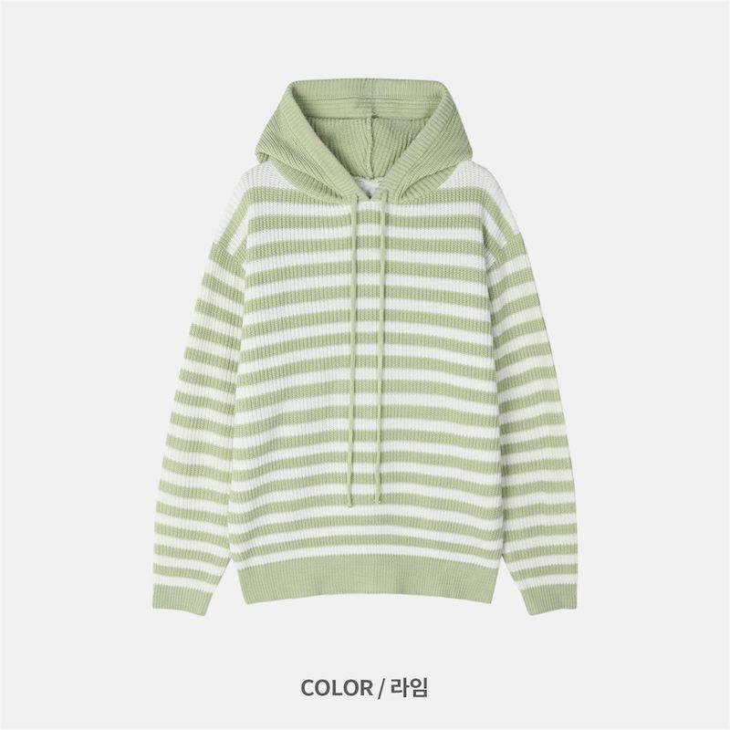 Rush Striped Hooded Knit (3 Colors)