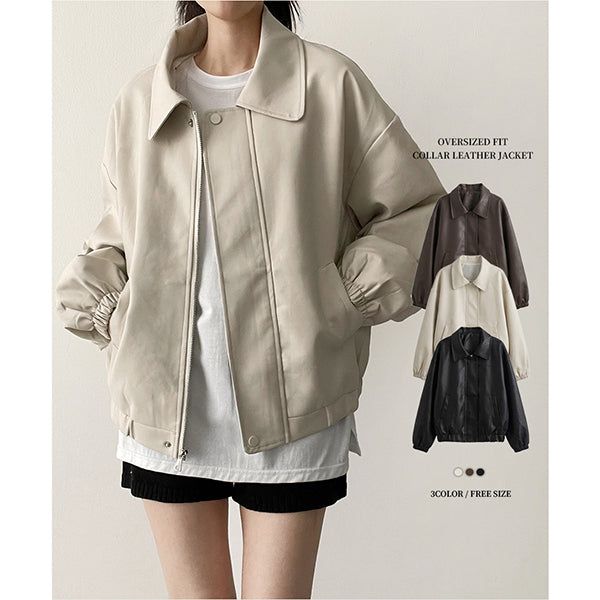 hijjoo（ハイチュー）の「Kara Leather Zip Jacket Jumper（Jackets/Outerwear）」