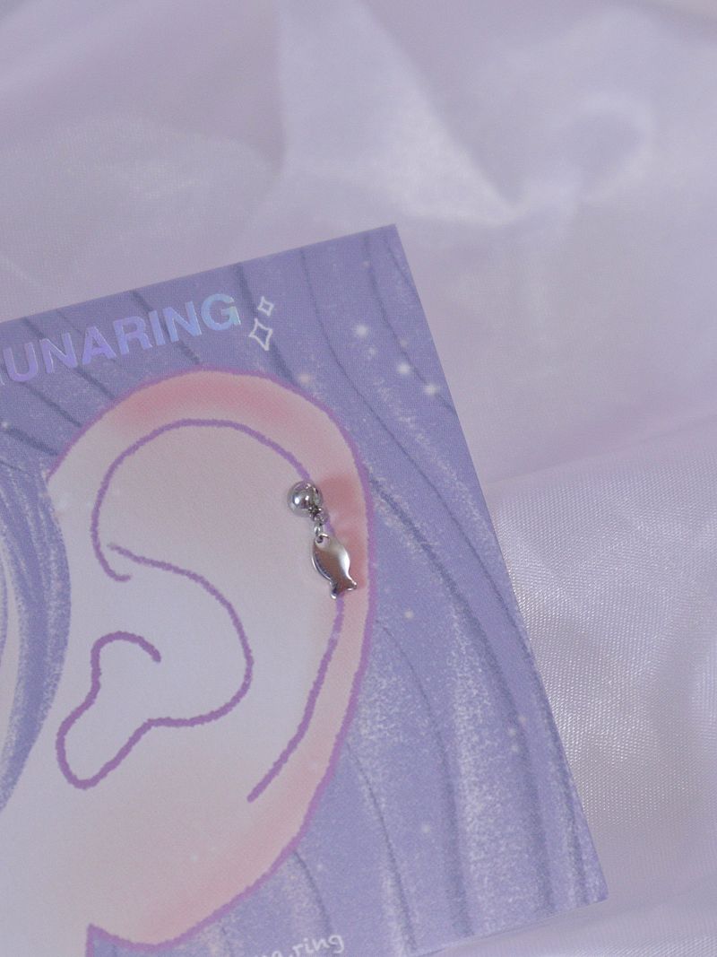Full surgical steel mini fish piercing