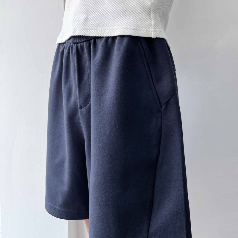 3D Paneled Scuba Knit Shorts