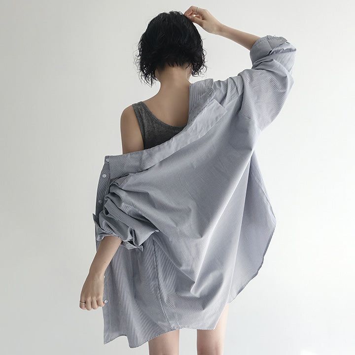 blitti（ブリッティ）の「[made] [Ant] Unbalanced Stripe Long Sleeve Shirt - 3 color（Tops）」