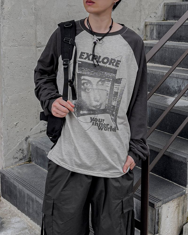 EX Raglan Long Sleeve T-shirt