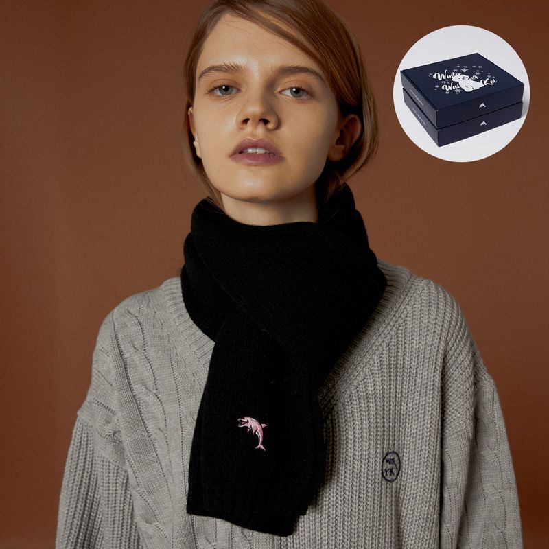 [Gift Box] Dolphin Cashmere Muffler + Gloves SET
