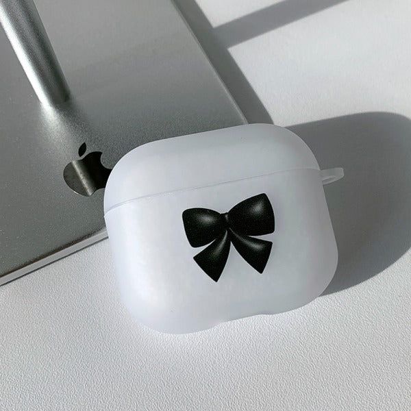 withsome（ウィズサム）の「3DブラックリボンAirPodsケース（スマホグッズ/小物）」