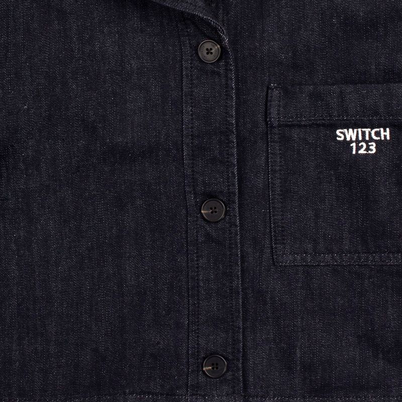 CROP SAILOR CALLAR DENIM JACKET (FOR WOMAN)_SYS1BL51DN