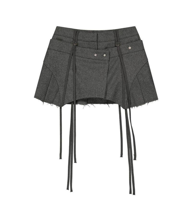 Micro Wool Shorts / Grey