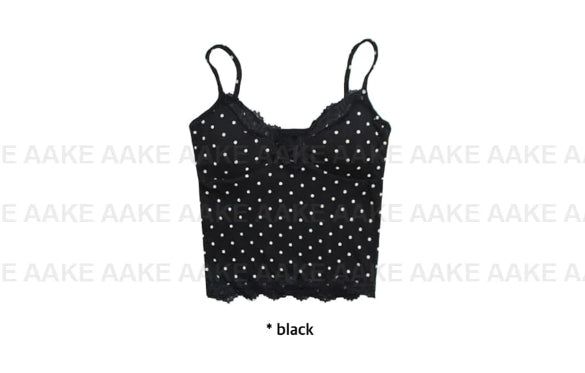 [with cup] PETIT DOT LACE SLEEVELESS