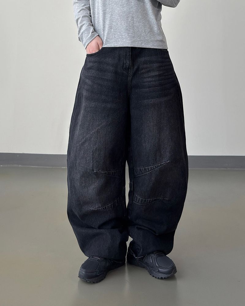 Nova Curved Panel Denim Pants