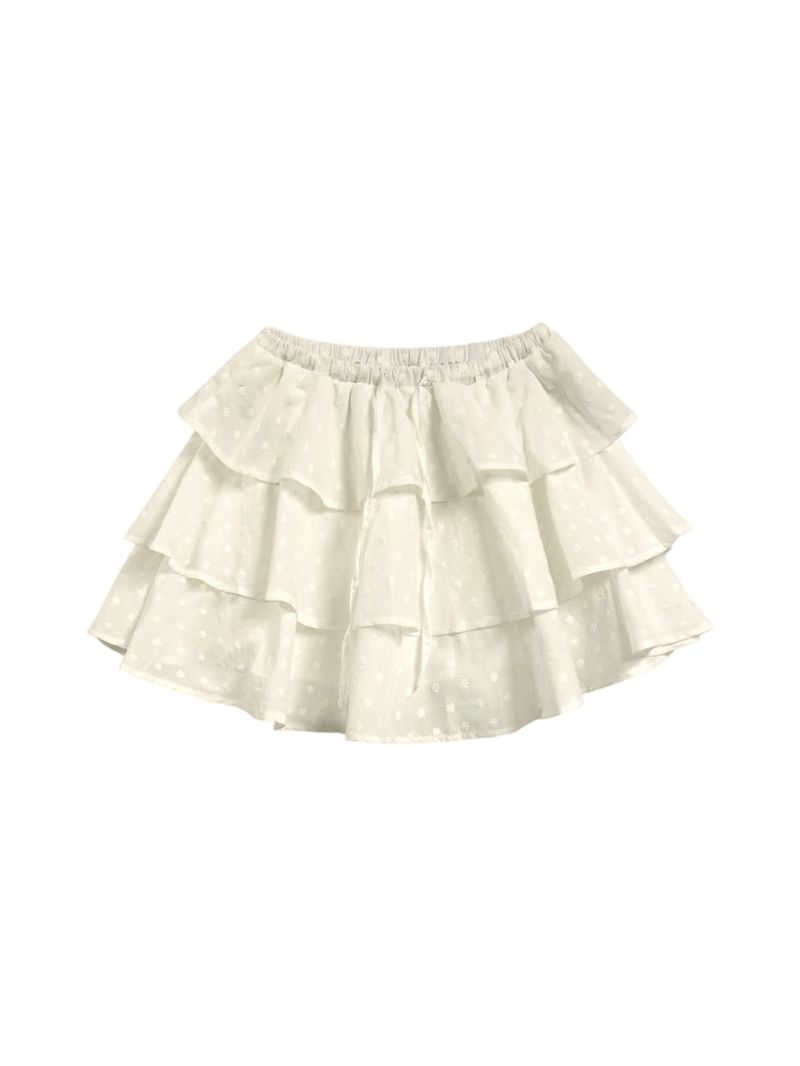 Floral Mini Ruffle Skirt (3color)
