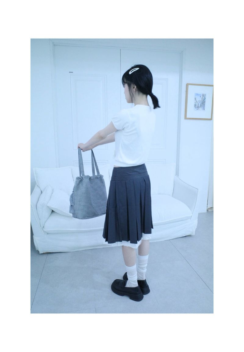 frill check bag
