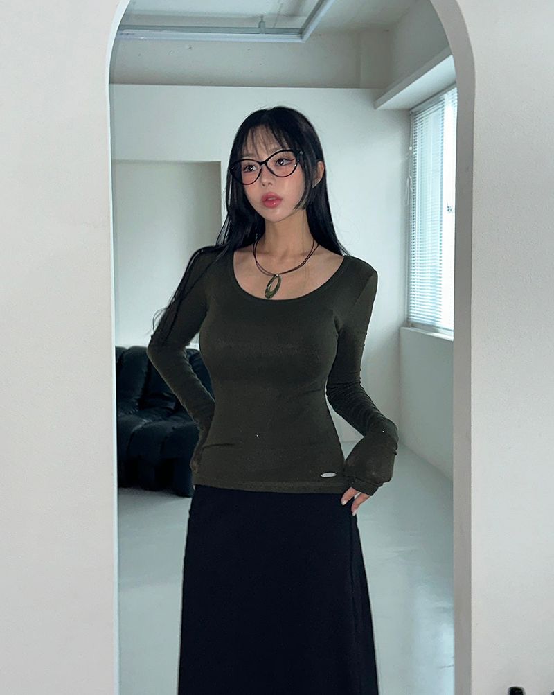 Plum maxi long skirt