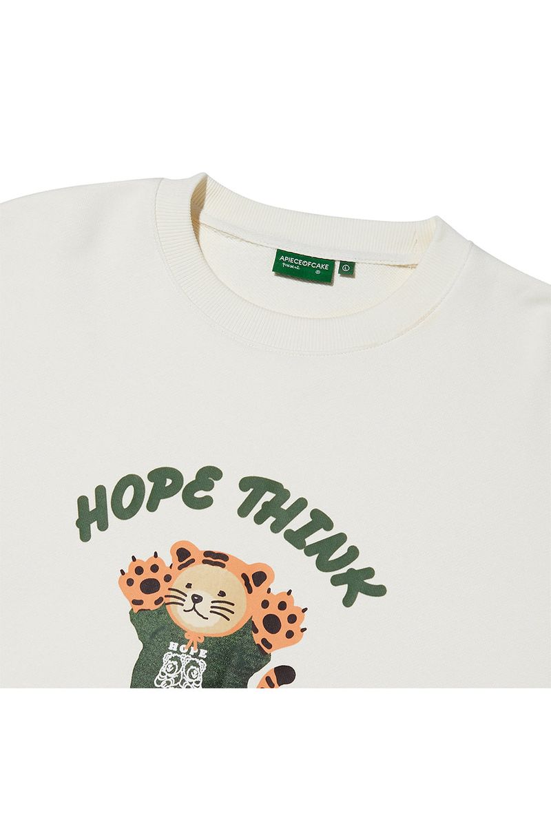 HTT Tiger Bear Crewneck_Cream