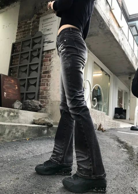 ブラック ロウカット デニム