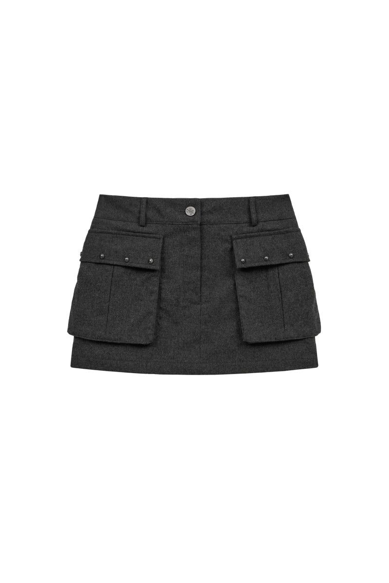 wool pk skirt (dark grey)