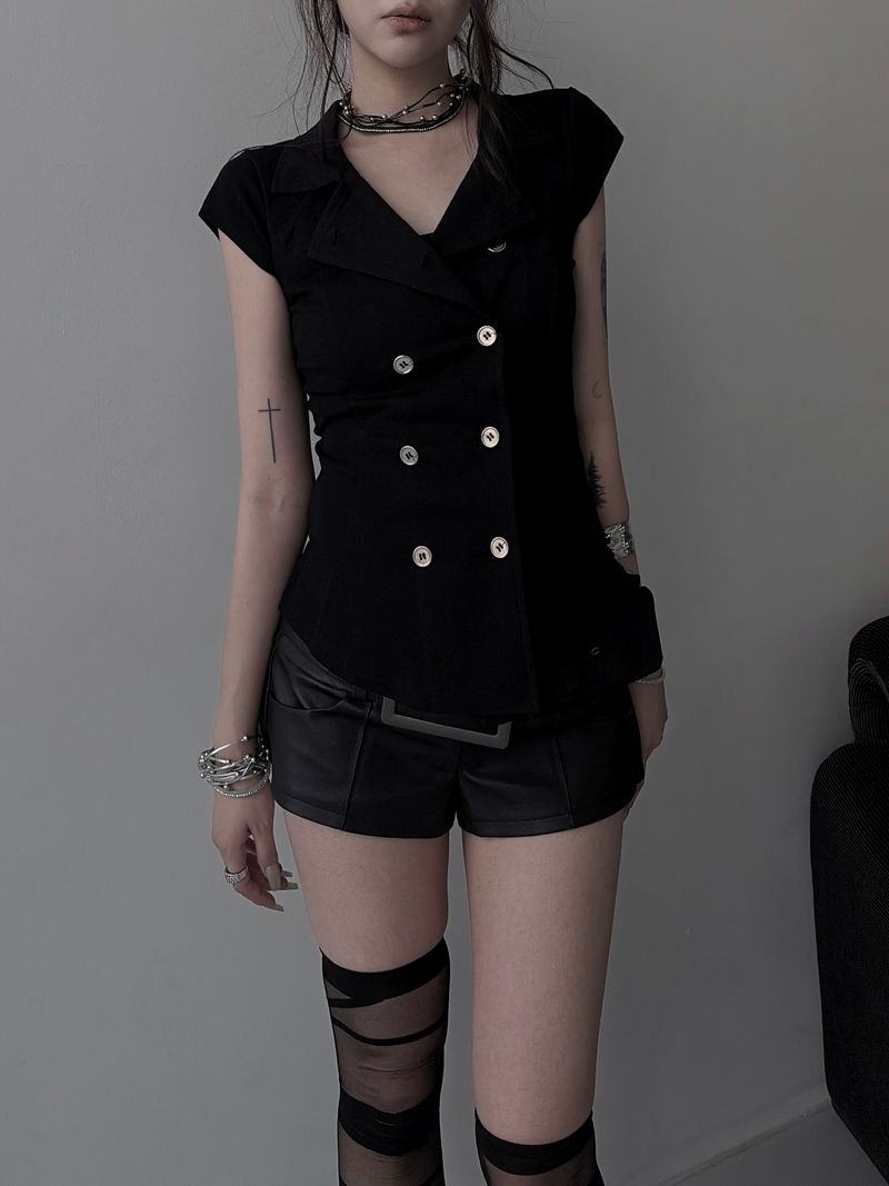 two-button geek chic shirt