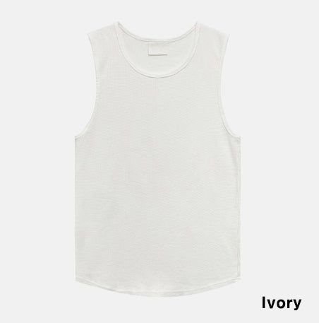Frank pigment waffle tank top