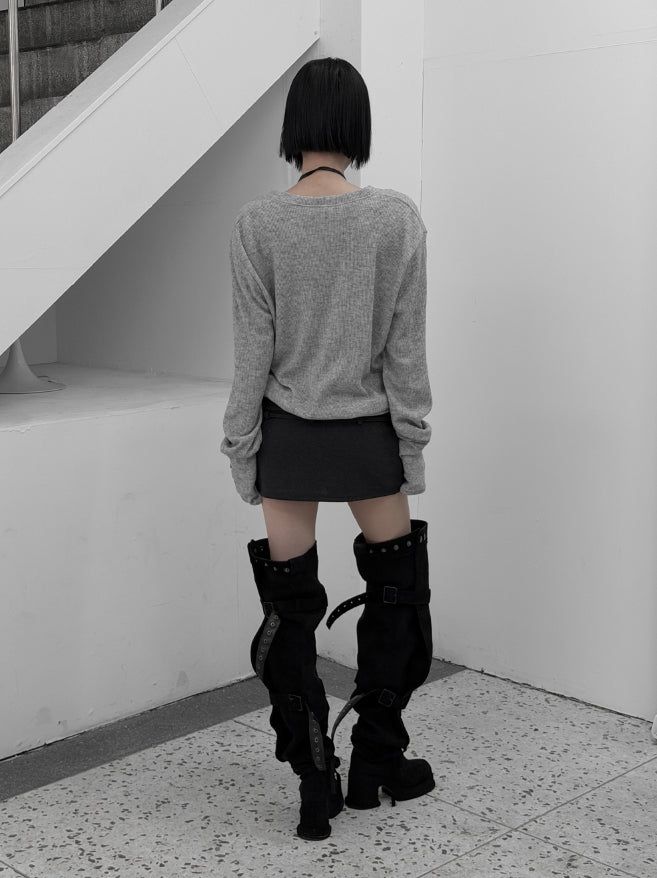 Zven Button V-Neck Knit