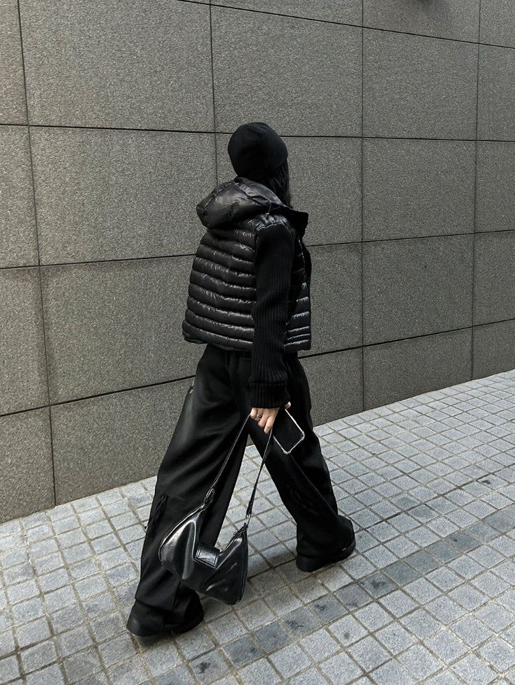 Dark gray dust washing pants