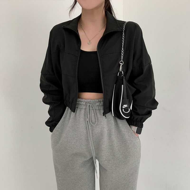 high neck windbreaker