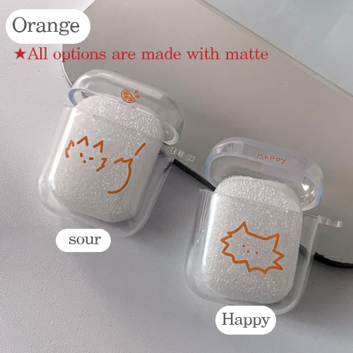 Poop cat AirPod case_matt